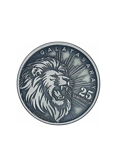 Agakulche Galatasaray 25. Şampiyonluk Okside Gümüş Sikke Coin