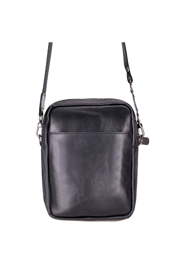 Bloominbag Bloombag Obsidian Black Hakiki Deri Crossbody Çanta Siyah