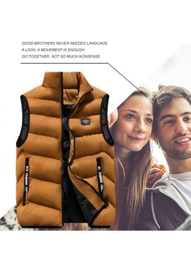 Erkekler Kış Yelek Standı Yaka Kalınlaşmış Yastıklı Yumuşak Rüzgar Geçirmez Sıcak Boyun Koruma Düz Renk Kolsuz Fermuar Kapatma Askı Dekor Cepler Gri Erkekler Kış Yelek Standı Yaka Kalınlaşmış Yastıklı Yumuşak Rüzgar Geçirmez Sıcak Boyun Koruma Düz Renk Kolsuz Fermuar Kapatma Askı Dekor Cepler Gri