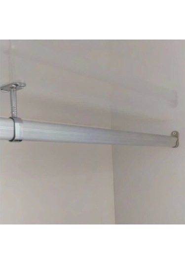 Oval 80cm Alüminyum Dolap Içi Elbise Askı Borusu Aparatları Vidaları Çok Renkli