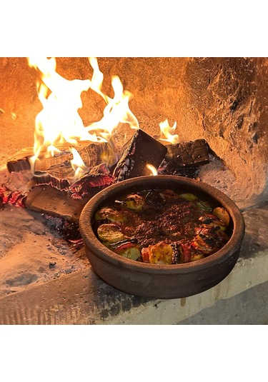 Küçük Boy Toprak Güveç Fırın Tepsisi 4 Kişilik 28 CM Toprak