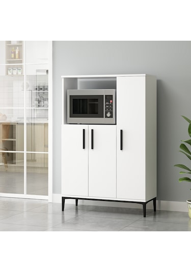 Dekorosso Anova Çok Amaçlı Mikrodalga Fırın Dolabı Beyaz