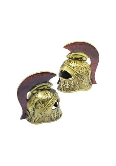 Metal Gold Leonidas Sparta Miğferi Biblo 10 Cm
