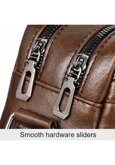 Sones Weıxıer D523 Erkek Büyük Kapasiteli Çapraz Askılı Tek Omuz Çantası Rahat Pu Haberci Çantası Siyah