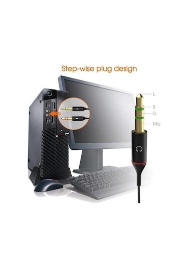 Daytona Sk-04 3.5 Mm Mikrofon Ve Kulaklık Ayırıcı Birleştirici