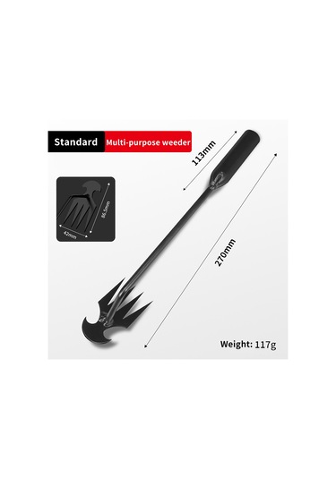 Yifomall Bahçe Yabani Ot Temizleme Aleti, Mangan Çelik Saplı 4 Dişli Çift Amaçlı El Çapası Ve Ot Sökme Aracı