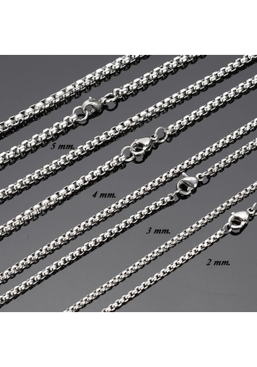 Chavin Gri 70 Cm. 5 Mm. Erkek Çelik Zincir Dr22 (478252811) Beyaz