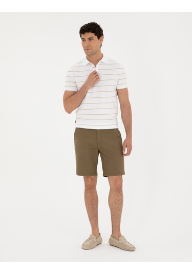 Pierre Cardin Erkek Haki Şort / Bermuda 50291519-vr027 Haki
