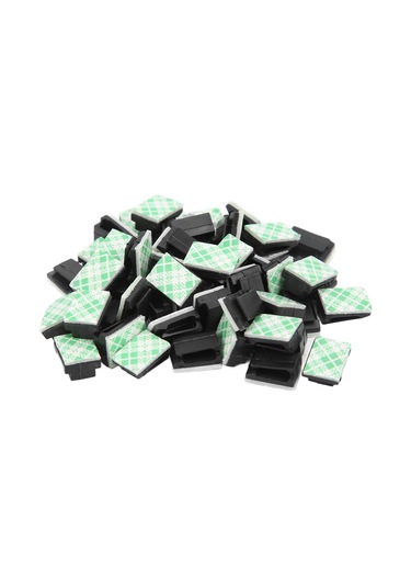 Maiyame Nylon Siyah Bağcıklı Kablolu Tutucular 50 Adet - 2.5mm Enine Kadar Uyumlu, Delme Yok Kurulum, Odanı Düzenle