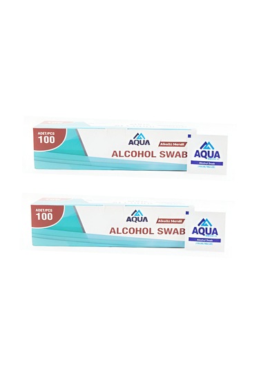 Aqua Alcohol Swap Cilt Temizleme Mendili 2 x 100'lü