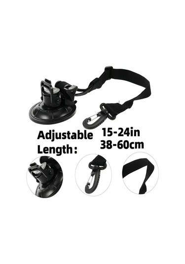 Sunshine011 Sportulı Siyah Kapı Tutucu Kayışı - Rüzgar Ve Su Geçirmez Dayanıklı Siyah