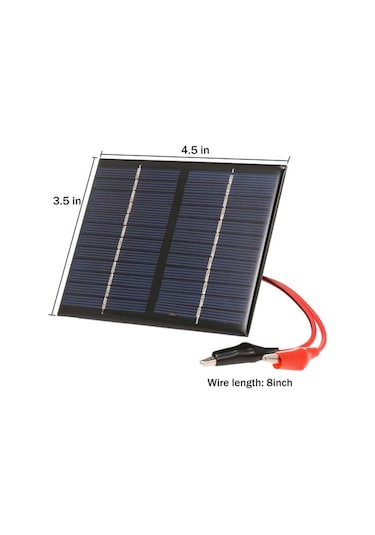 Trendooze 1.5w 12v Polikristal Güneş Paneli + Timsah Kelepçesi, Pratik Bahçe Aydınlatma Ve Acil Işık Çözümü