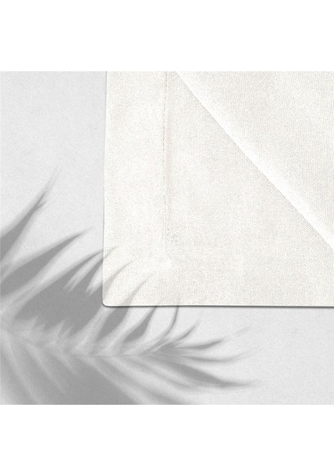 6'lı Kadife Dokulu Servis Peçetesi Açık Krem