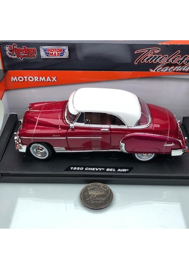 1950 Chevrolet Chevy Belair Cheery 1 18 Ölçek Motormax