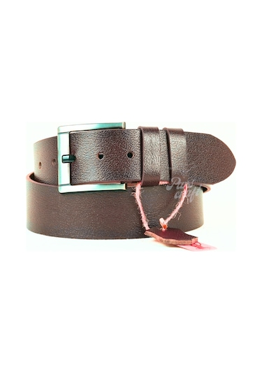 Hakiki Manda Derisi Erkek Kemer 4,5cm Kahverengi Kot Kemeri Kahverengi