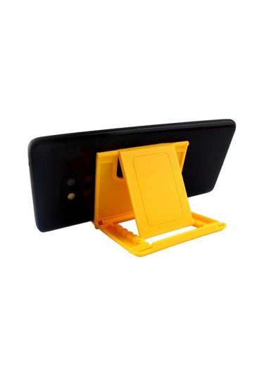 Kırmızı Evrensel Plastik Tutucu Masaüstü Standı Katlanabilir Telefon Ve Tablet Braketi Akıllı Telefon Için Şeker Renk Halkası