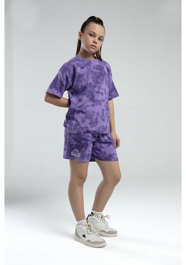 Kappa 362415 Kız Çocuk Tie-dye Şort Bermuda Pijama Takım Lila