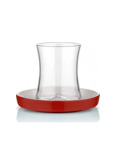 Koleksiyon Tiryaki Çay Seti 6 Lı Kırmızı