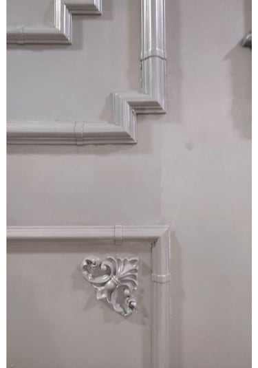 Kopya - Kahve Eskitme 4 Lü Cm Çıta Uyumlu Dekoratif M Köşe Motifi