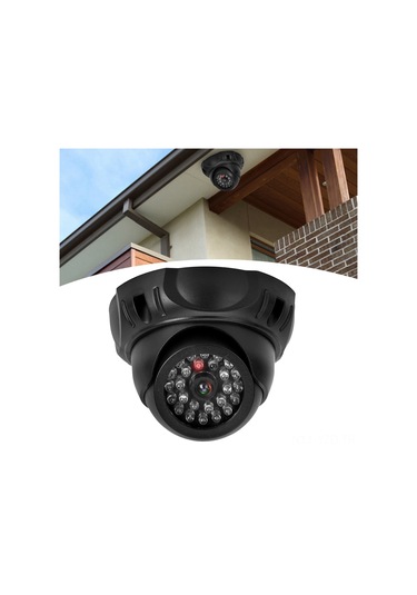 Yuntech01 Kırmızı Led'li Sahte Kameralar - Hırsızları Engelle, Güvenliği Artır - Ev/ofis/market Uygun Pil Dahil Değil