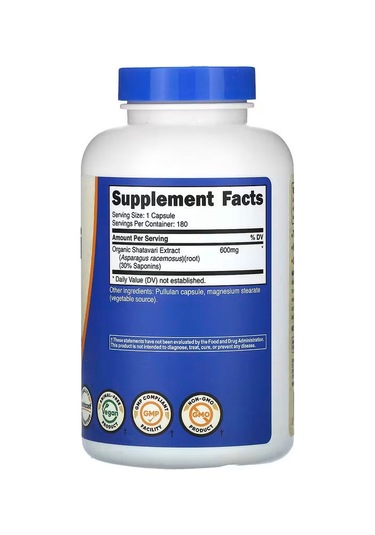 Nutricost Shatavari Asparagus Racemosus 600 Mg 180 Capsules