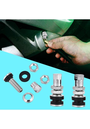 Shineyee Alüminyum Tr161 Lastik Valfi Tamiri Seti - Leakage Engelleme, Korozyona Dayanıklı Kapaklı, Atv, Mower, Motosiklet Uyumlu