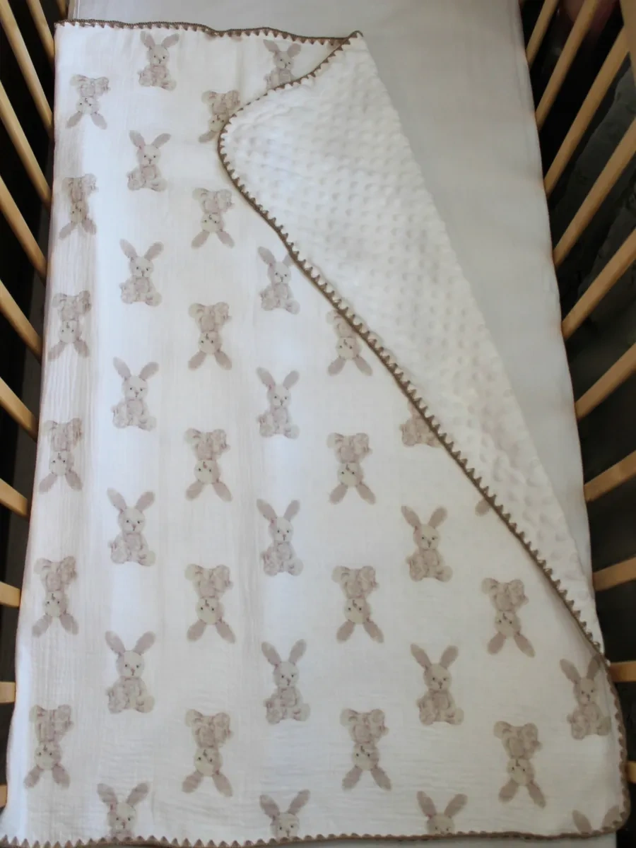 Hannydi Yenidoğanlar İçin Muslin Battaniye, Doğum Yaşı Küçük Bebek Arabası İçin Taburcu Götürücü 323370301 Beyaz