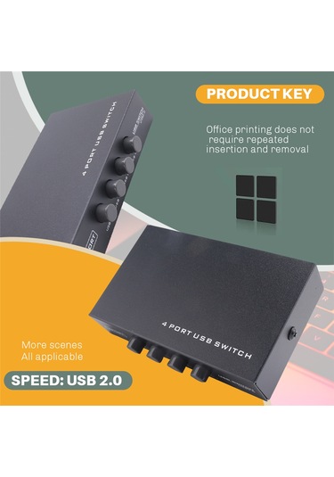 Sointeresting En Yeni Mini 4 Port Usb Yazıcı Tarayıcı Paylaşım Paylaşım Anahtarı Ayırıcı Kutu Hub