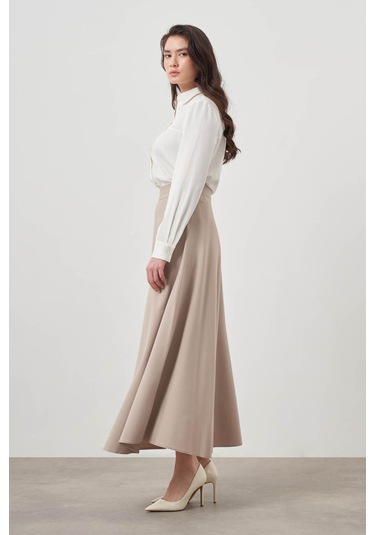 Bsc Kloş Bej Etek 001