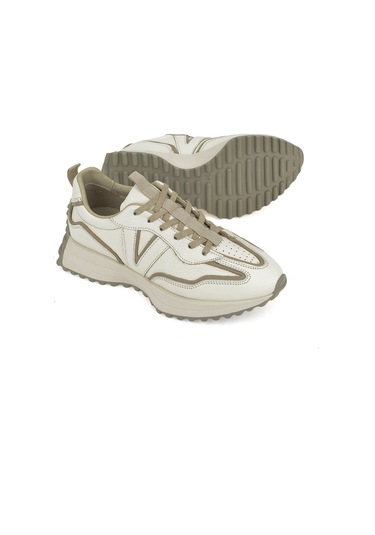 Ziya, Kadın Hakiki Deri Sneaker 1431000z4660 Krem 1231000 4660 004 Krem
