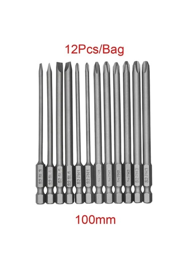 Trendooze Uçları Uç Tornavida Seti, S2 Phillips Parçalı Manyetik Çelik 12 100mm Rp