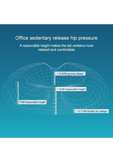 Sones Ofis Kalınlaştırıcı File Kalça Anti-hemoroid Yastığı, Boyut: 45x41x7cm Kahve