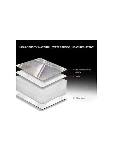 Dianziye Araç Cam Koruyucu Örtü - Peva Aluminyum Folyo + Pamuk, 142x120cm, Dört Mevsim Kullanıma Uygun, Toz Ve Güneşten Koruma, Kışta Kar Engeli