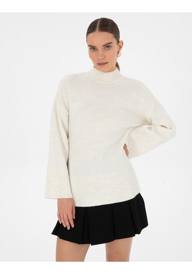 Pierre Cardin Kadın Ekru Kazak /triko 50310958-vr019 Ekru