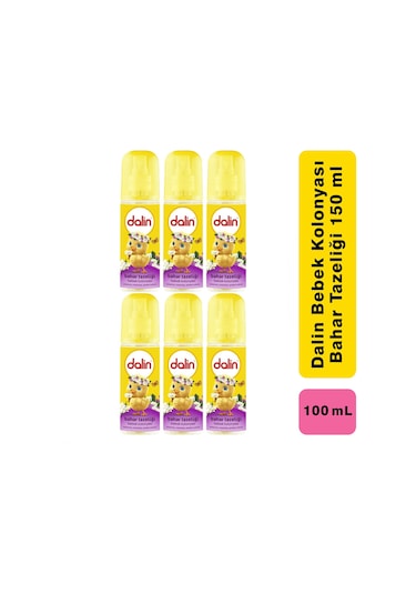 Dalin Bebek Kolonyası Sprey Sprey Bahar Tazeliği 100 Ml 6 Adet