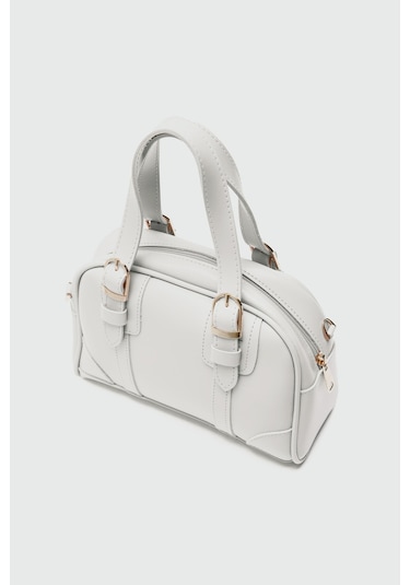 Shule Bags Peggy Oval Çapraz Çanta Krem Krem