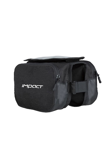 Impact Kambal Telefon Bölmeli Bisiklet Kadro Üstü Çanta Siyah