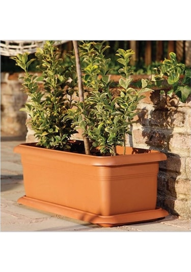 Omnipazar So-v692 Tabaklı Villa Bahçe Saksı Takımı 62 Lt Antrasit 3 Adet