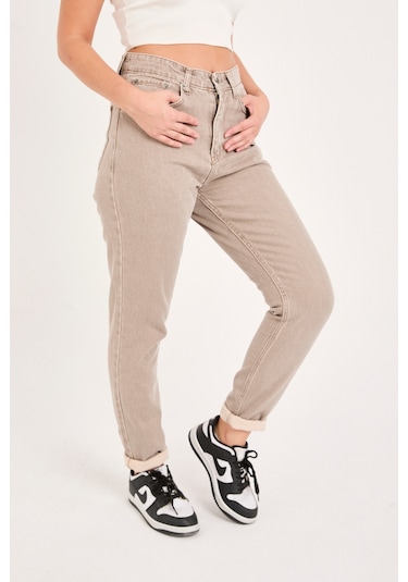 Kadın Denim Pantolon Gri