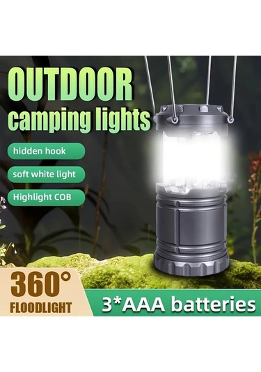 Xuweiwei 4 Adet Kamp Lambası Yeni Ultra Parlak Led Kamp Işıkları Taşınabilir Teleskopik Yapışkan Çadır Aydınlatma El Feneri İç Dış Mekanlar İçin Altın