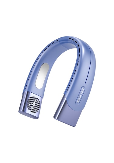 Hangfox Ds005 Mavi Boyun Bağlı Fan - Soğutucu, Usb Şarjlı, 4000 Mah Pil, Hafif, Taşınabilir, Outdoor Aktivite İçin