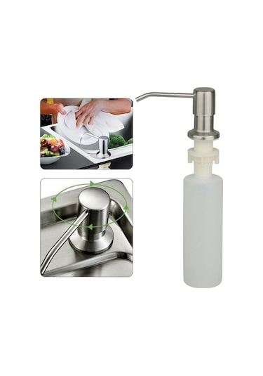 Didadodo Suntek Sıvı Sabunluk Losyon Pompası Ankastre Evye Sabunluk 11.8x5cm Çift Kişilik