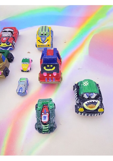 Taş Boyama Okul-ev Çocuk Etkinliği, 14 Parça Xxl-xl-l Dev Arabala