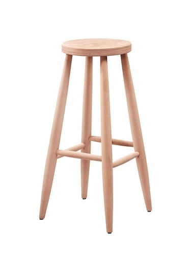 Ahşap Yuvarlak Bar Tabure Çok Renkli