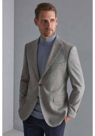 Erkek Mavi Barı 4 Drop / Geniş Kalıp Mono Yaka Ceket-10326 Mavi