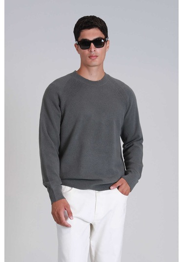 Lufian Erkek Kazak 112090128 Duman Yeşil Duman Yeşil