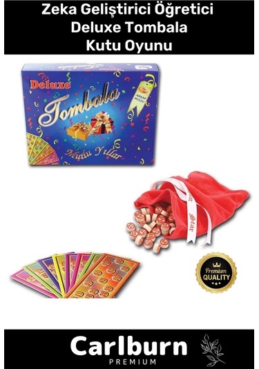 Premium Eğitici Zeka Geliştirici Öğretici Eğlence Aile Parti Yılbaşı Etkinlik Deluxe Tombala Oyunu