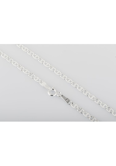 925 Ayar Gümüş Bar Model Zincir Kolye Genişlik 2,8 Mm