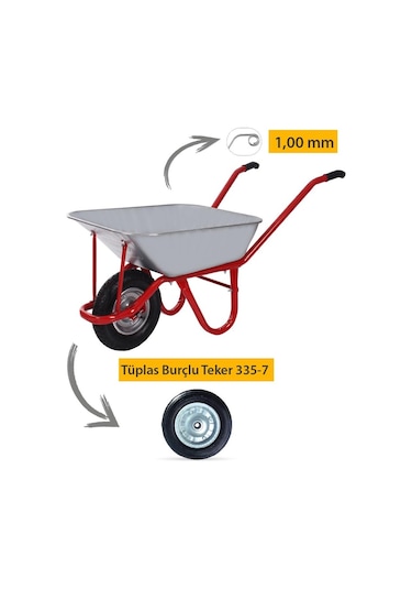 Kanat Galvanizli Demonte El Arabası 1.00 Mm Sac
