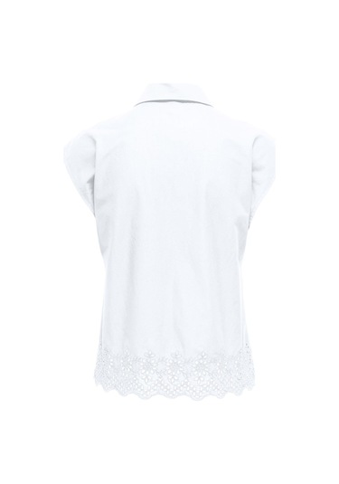 Onllou Lıfe Emb S/s Shırt Ptm Beyaz Renk